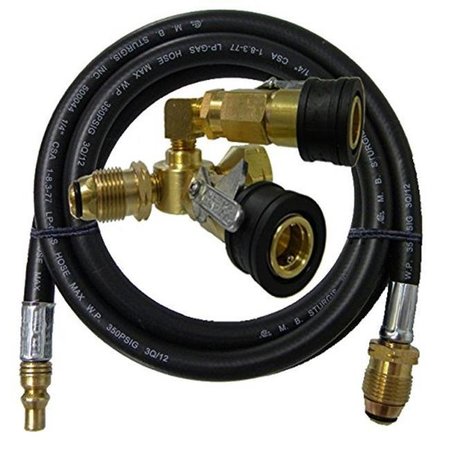 MB STURGIS MB Sturgis 10047648MB 48 in. Thermoplastic LP Gas Hose - 1 in. - 20 Male Swivel x 0.25 in. Male Quick Disconnect Plug M7L-10047648MB